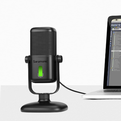 Saramonic Large Diaphragm Usb Studio Microphone With Magnetic Tabletop Stand, Headphone Out And Multi-color Led For Computers And Mobile Devices (sr-mv2000) - SKU-1469 Item | Buy Saramonic Large Diaphragm Usb Studio Microphone With Magnetic Tabletop Stand, Headphone Out And Multi-color Led For Computers And Mobile Devices (sr-mv2000) - SKU-1469 | SPOP Enterprise Global