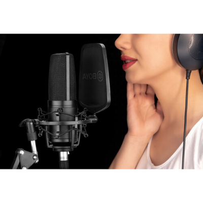 Boya By-m1000 Large-diaphram Multi-pattern Condenser Studio Microphone - SKU-2003 Item | Buy Boya By-m1000 Large-diaphram Multi-pattern Condenser Studio Microphone - SKU-2003 | SPOP Enterprise Global