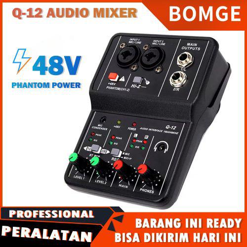 BOMGE Q-12 2 Channels Audio Mixer Sound Mixing Console Item | Buy BOMGE Q-12 2 Channels Audio Mixer Sound Mixing Console | SPOP Enterprise Global