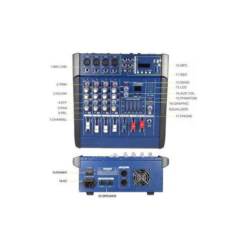 4 Channel Mixer & Power Amplifier USB Bluetooth 48V Phantom Item | Buy 4 Channel Mixer & Power Amplifier USB Bluetooth 48V Phantom | SPOP Enterprise Global