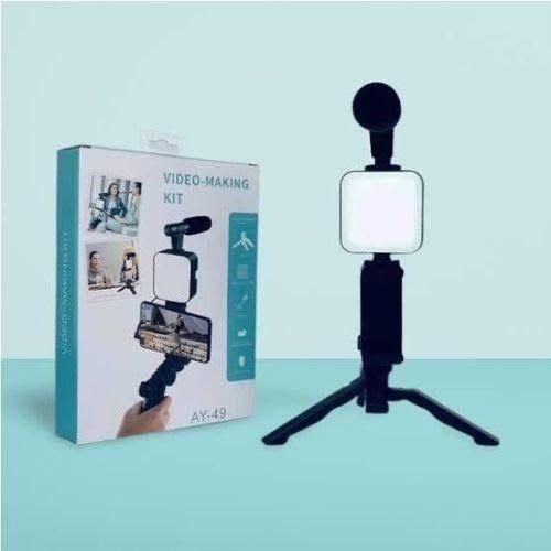 Smartphone Vlog Kit With LED Video Light 5600K+Cardioid Microphone+Extendable Phone Clip+Tripod Item | Buy Smartphone Vlog Kit With LED Video Light 5600K+Cardioid Microphone+Extendable Phone Clip+Tripod | SPOP Enterprise Global