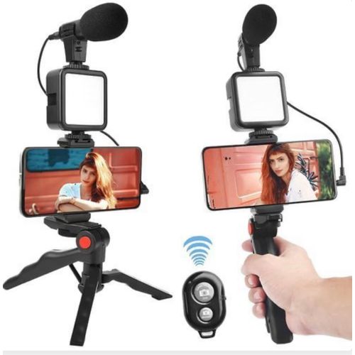 Live streaming vlogging kit LED video light Tripod phone holder + microphone for YouTube /TikTok/Facebook/camera Item | Buy Live streaming vlogging kit LED video light Tripod phone holder + microphone for YouTube /TikTok/Facebook/camera | SPOP Enterprise Global