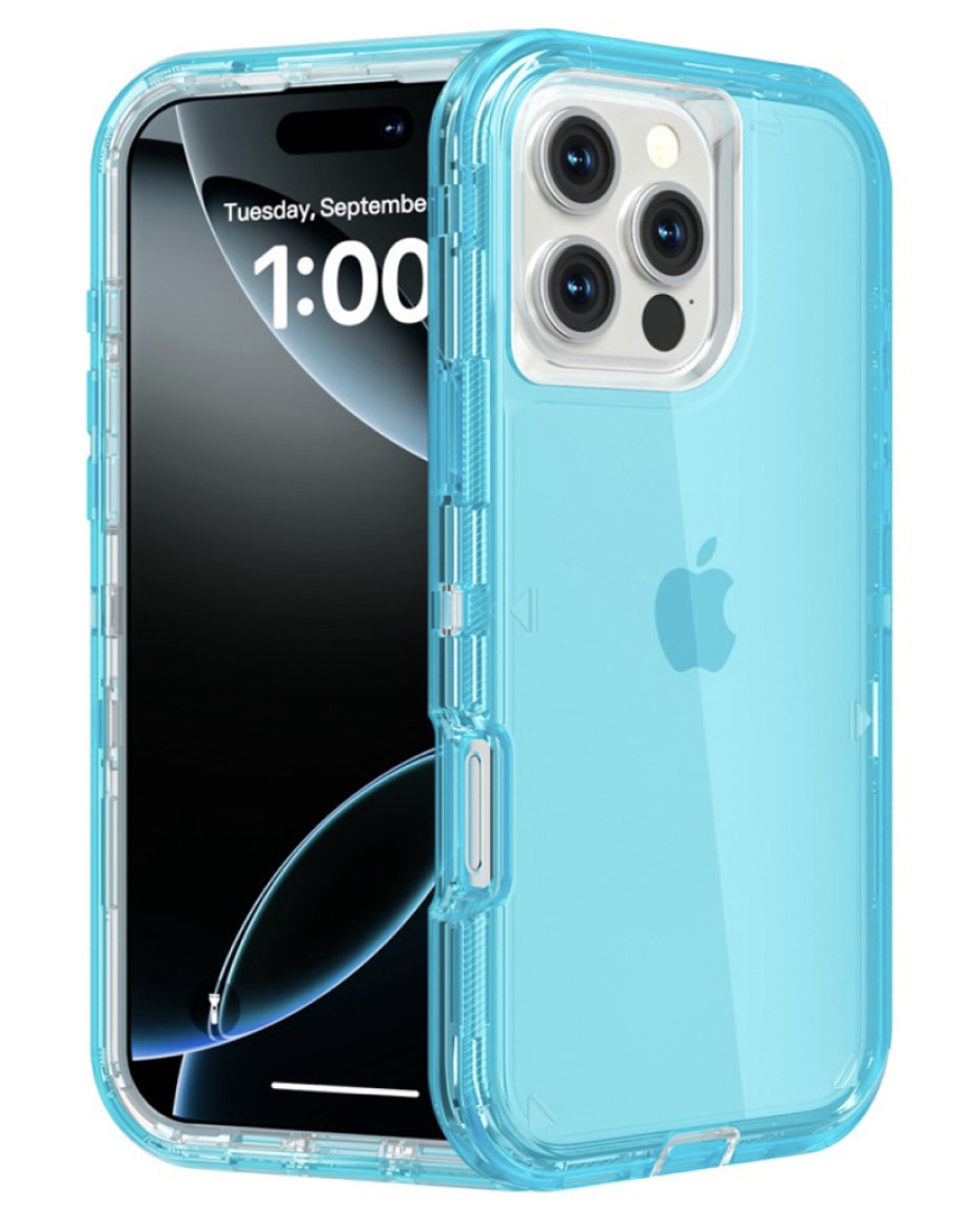 3 In 1 Blue Transparent iPhone Case Item | Buy 3 In 1 Blue Transparent iPhone Case | SPOP Enterprise Global