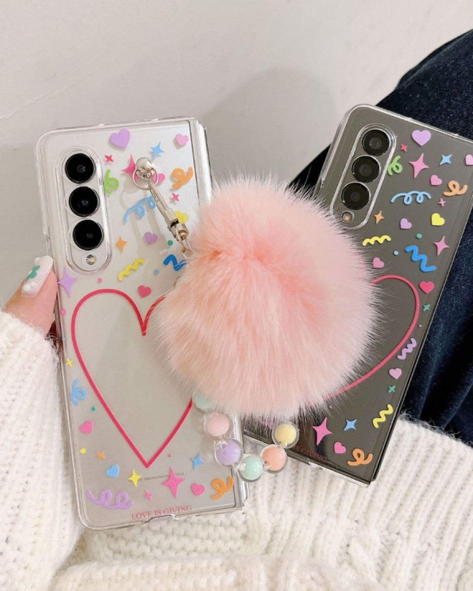 Love Transparent Beaded Charm Zfold Case Item | Buy Love Transparent Beaded Charm Zfold Case | SPOP Enterprise Global