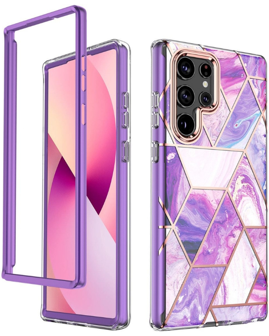 2 In 1 Purple Geometric Case Item | Buy 2 In 1 Purple Geometric Case | SPOP Enterprise Global