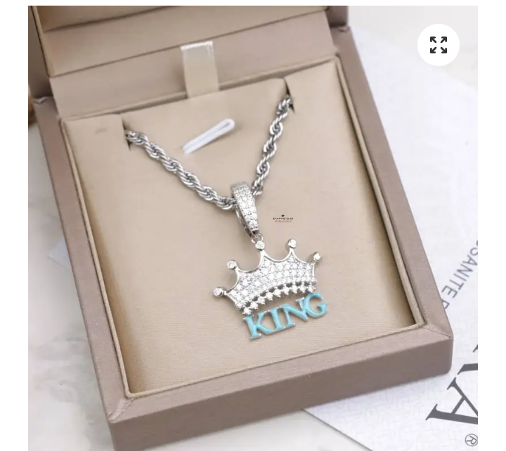 1.00mm Glow in the Dark King Pendant in 925 Sterling Silver Item | Buy 1.00mm Glow in the Dark King Pendant in 925 Sterling Silver | SPOP Enterprise Global