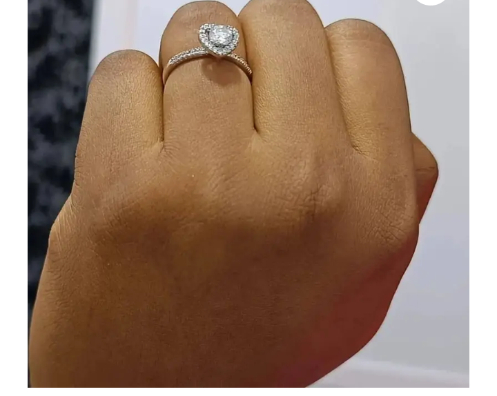 1.0ct Sweetheart Moissanite Engagement Ring Item | Buy 1.0ct Sweetheart Moissanite Engagement Ring | SPOP Enterprise Global