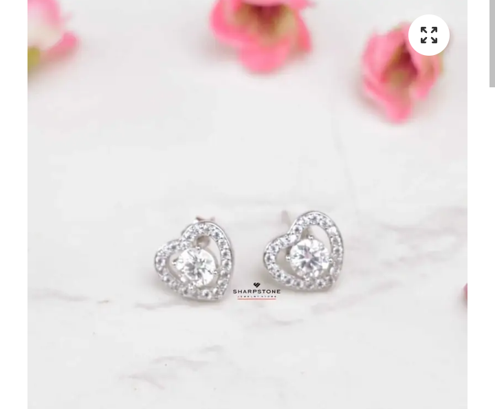 0.50ct Sweetheart Moissanite Earrings in 925 Sterling Silver Item | Buy 0.50ct Sweetheart Moissanite Earrings in 925 Sterling Silver | SPOP Enterprise Global