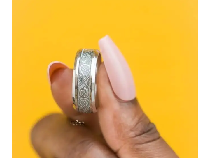 Maxim Silver Titanium Steel Wedding Band Item | Buy Maxim Silver Titanium Steel Wedding Band | SPOP Enterprise Global