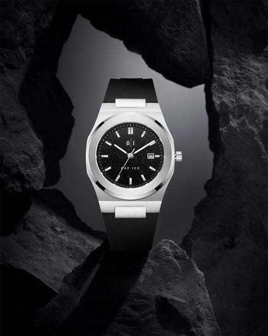 Bay Ice Silver and Black Dial Star Dust Plain Jane Watch Item | Buy Bay Ice Silver and Black Dial Star Dust Plain Jane Watch | SPOP Enterprise Global