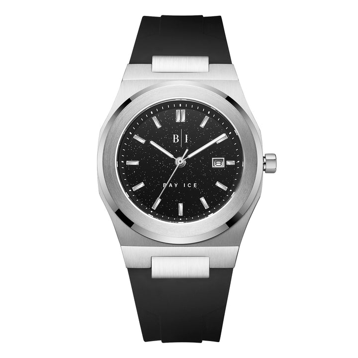Bay Ice Silver and Black Dial Star Dust Plain Jane Watch Item | Buy Bay Ice Silver and Black Dial Star Dust Plain Jane Watch | SPOP Enterprise Global