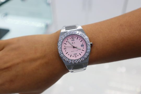 Diamond Bezel - 36mm Elite2 Watch in White Gold and Pink Dial Item | Buy Diamond Bezel - 36mm Elite2 Watch in White Gold and Pink Dial | SPOP Enterprise Global