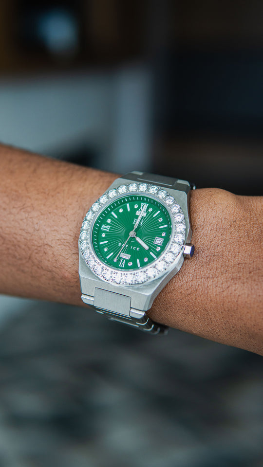 Diamond Bezel - 36mm Elite2 Watch in White Gold and Green Dial Item | Buy Diamond Bezel - 36mm Elite2 Watch in White Gold and Green Dial | SPOP Enterprise Global