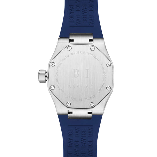 Bay Ice Diamond Bezel Silver and Blue Star Dust Watch with Blue Strap Item | Buy Bay Ice Diamond Bezel Silver and Blue Star Dust Watch with Blue Strap | SPOP Enterprise Global