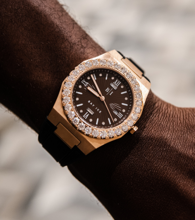 Diamond Bezel - ELITE2 Rubber Strap Watch in Rose Gold Item | Buy Diamond Bezel - ELITE2 Rubber Strap Watch in Rose Gold | SPOP Enterprise Global