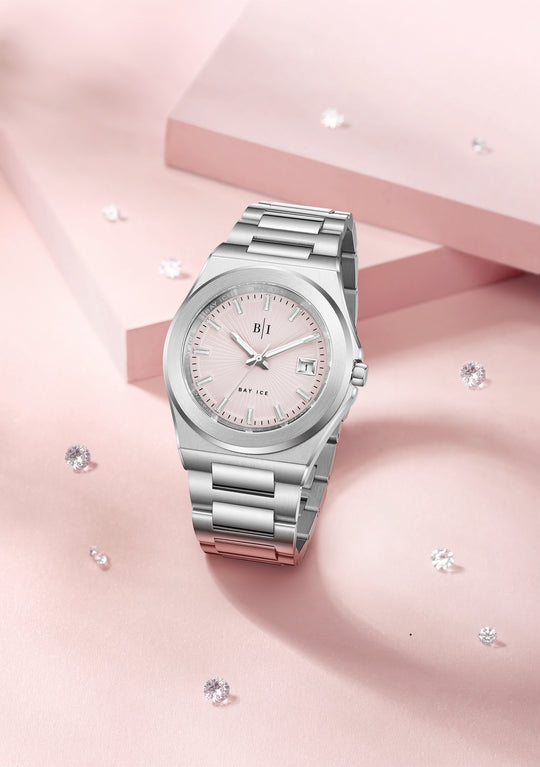 Bay Ice 36mm Fusion Watch - Silver and Pink Dial Item | Buy Bay Ice 36mm Fusion Watch - Silver and Pink Dial | SPOP Enterprise Global