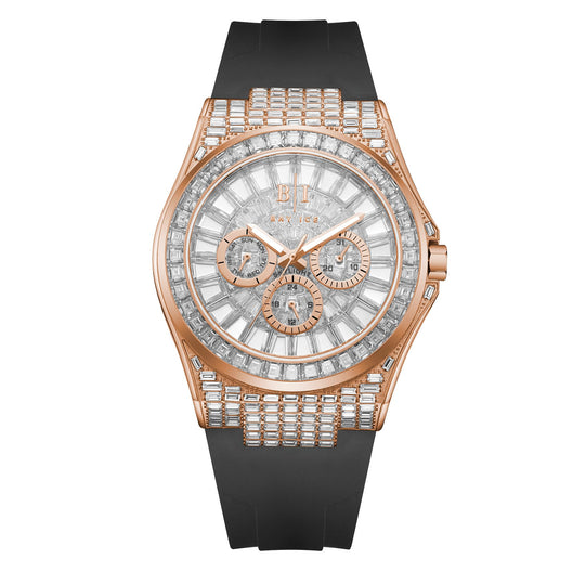 Bay Ice Skylight Full Baguette Bussdown Watch - Rose Gold Item | Buy Bay Ice Skylight Full Baguette Bussdown Watch - Rose Gold | SPOP Enterprise Global