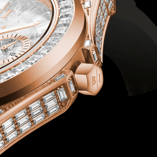 Bay Ice Skylight Full Baguette Bussdown Watch - Rose Gold Item | Buy Bay Ice Skylight Full Baguette Bussdown Watch - Rose Gold | SPOP Enterprise Global