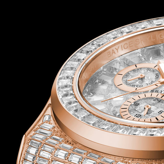 Bay Ice Skylight Full Baguette Bussdown Watch - Rose Gold Item | Buy Bay Ice Skylight Full Baguette Bussdown Watch - Rose Gold | SPOP Enterprise Global