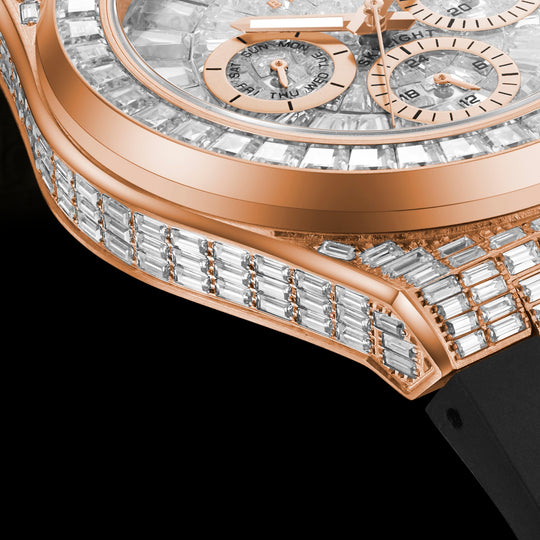 Bay Ice Skylight Full Baguette Bussdown Watch - Rose Gold Item | Buy Bay Ice Skylight Full Baguette Bussdown Watch - Rose Gold | SPOP Enterprise Global