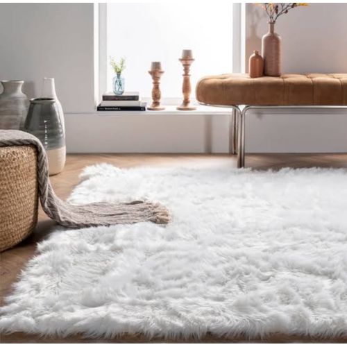 Fur VIP White Fluffy Soft Faux Sheepskin Fur Center Rug Item | Buy Fur VIP White Fluffy Soft Faux Sheepskin Fur Center Rug | SPOP Enterprise Global