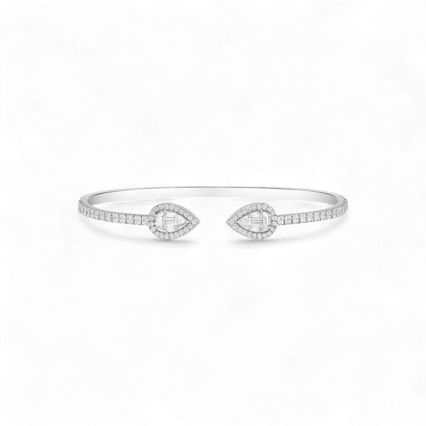 Item | Buy Mabel Moissanite Cuff Bracelet in 925 Sterling Silver | SPOP Enterprise Global