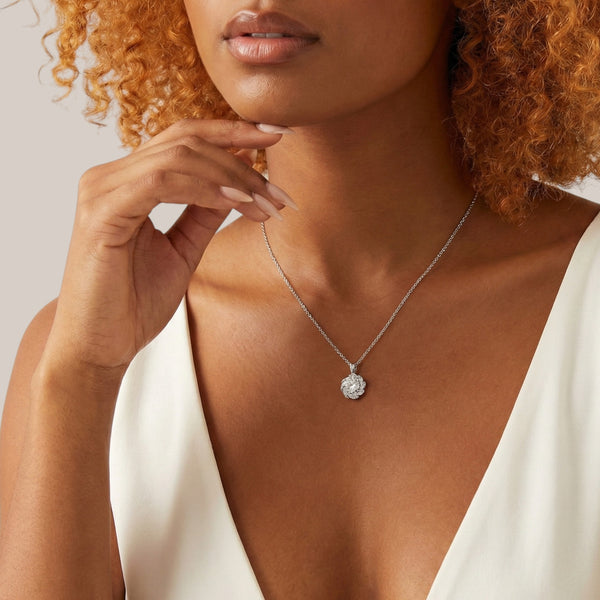 Item | Buy Moonstone Moissanite Necklace in 925 Sterling Silver | SPOP Enterprise Global