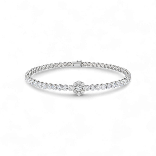 Anu Moissanite Bracelet in 925 Sterling Silver Item | Buy Anu Moissanite Bracelet in 925 Sterling Silver | SPOP Enterprise Global
