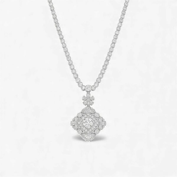 Radiant Grace Moissanite Necklace in 18KT Gold Item | Buy Radiant Grace Moissanite Necklace in 18KT Gold | SPOP Enterprise Global