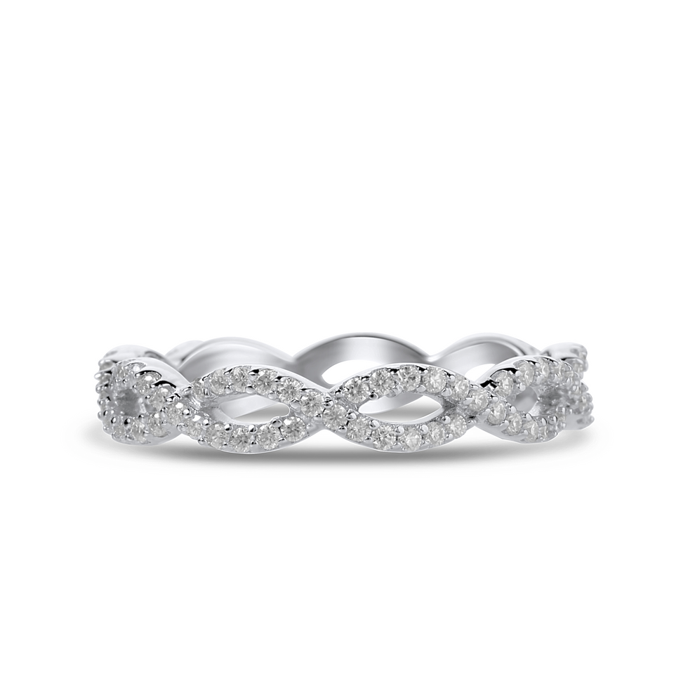 Infinity Moissanite Band in 925 Sterling Silver Item | Buy Infinity Moissanite Band in 925 Sterling Silver | SPOP Enterprise Global