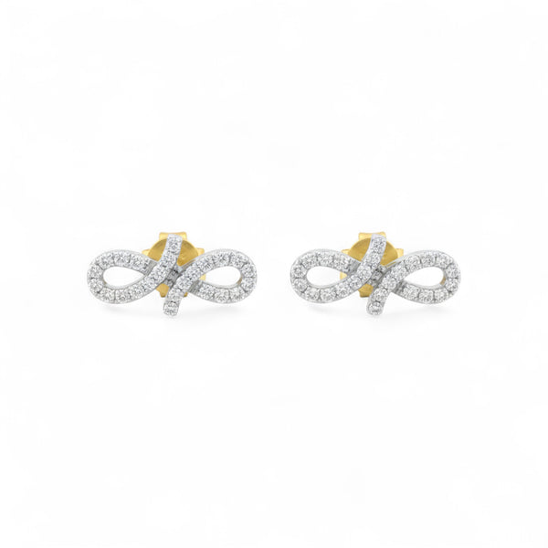Oiza Infinie Mini Horizontal Pave Diamond Earrings in 18K Gold Item | Buy Oiza Infinie Mini Horizontal Pave Diamond Earrings in 18K Gold | SPOP Enterprise Global