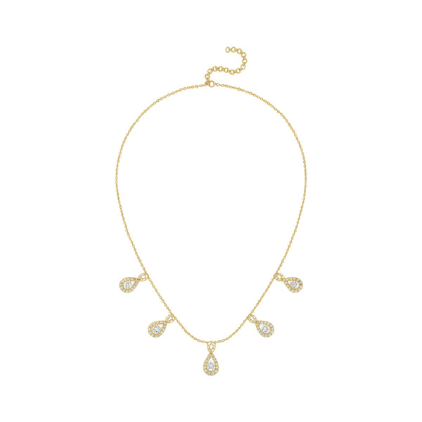 Item | Buy Five Charm Twinkle Infinie Diamond Necklace in 18KT Gold | SPOP Enterprise Global