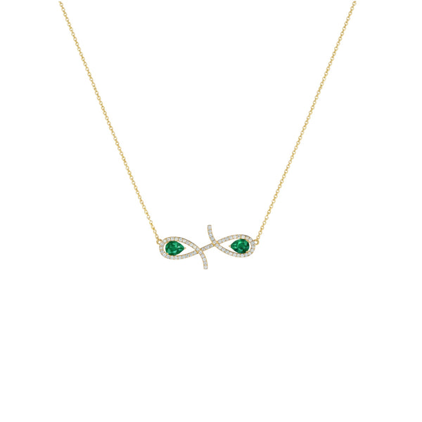 Item | Buy Oiza Infinie Gemstone Necklace in 18KT Gold | SPOP Enterprise Global