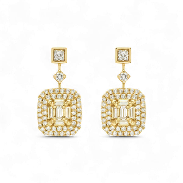 Item | Buy Anne Natural Drop Diamonds Earring in 18KT Gold | SPOP Enterprise Global