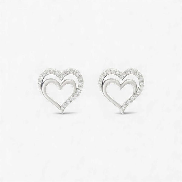 Graceful Heart Studs in 18KT Gold Item | Buy Graceful Heart Studs in 18KT Gold | SPOP Enterprise Global