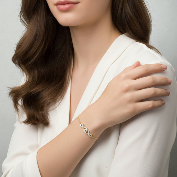 Item | Buy Interlock Infinie Diamond Bracelet in 18KT Gold | SPOP Enterprise Global