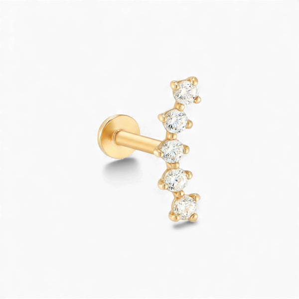 Labret Cartilage Diamond Studs in 18KT Gold Item | Buy Labret Cartilage Diamond Studs in 18KT Gold | SPOP Enterprise Global