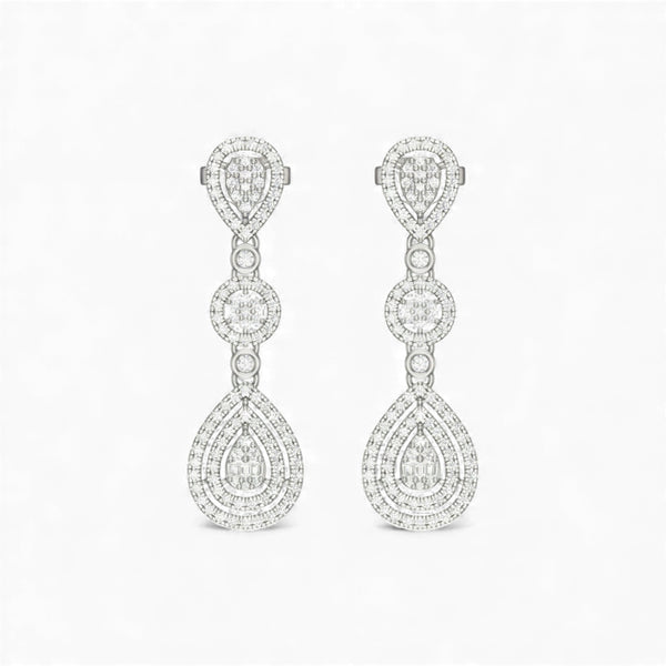 Item | Buy Tear Drop Diamond Earrings in 18KT Gold | SPOP Enterprise Global