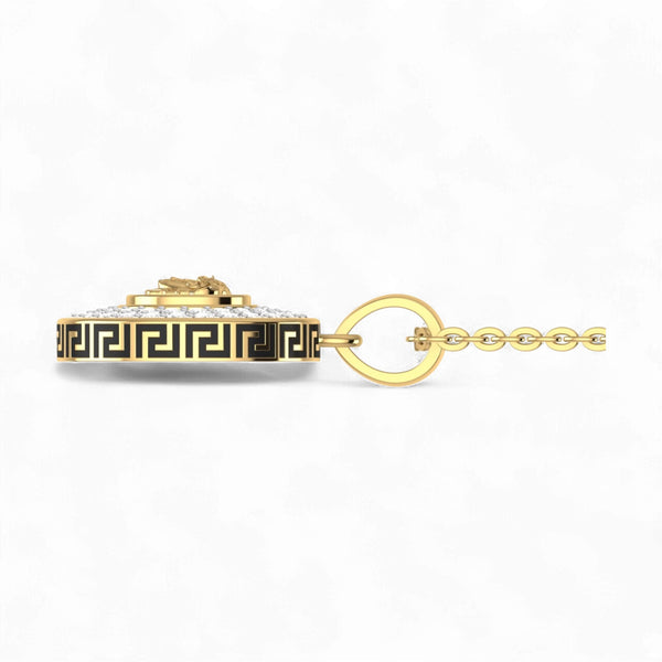 Medusa Diamond Pendent in 18KT Gold Item | Buy Medusa Diamond Pendent in 18KT Gold | SPOP Enterprise Global