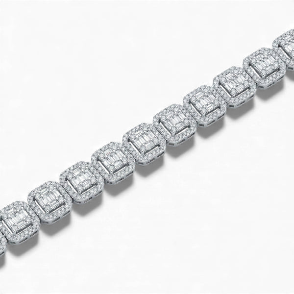 Item | Buy Cushion and Baguette Cut Lab Grown Diamond Bracelet in 18KT Gold | SPOP Enterprise Global