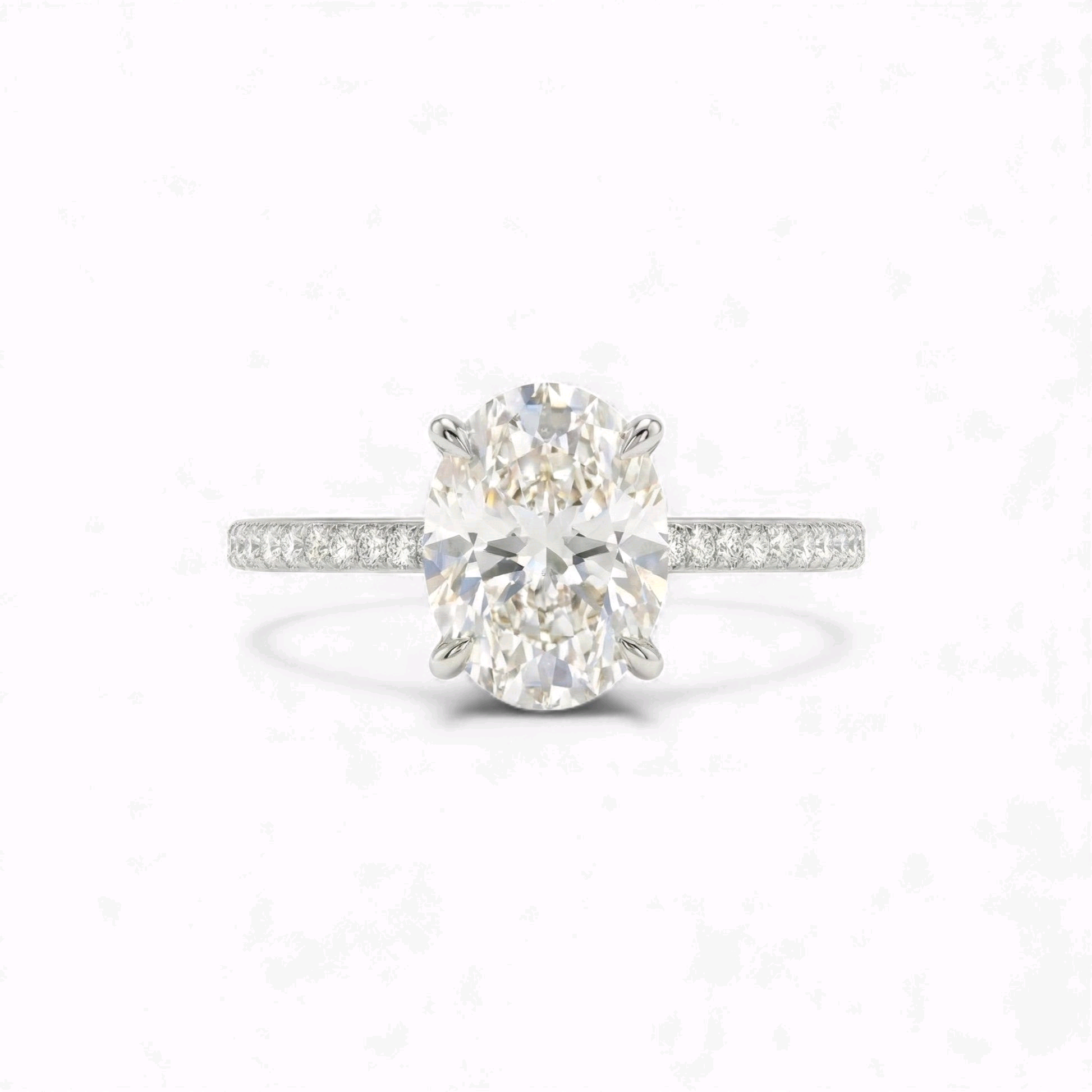 Item | Buy K Oval Cut Moissanite Engagement Ring in 18KT Gold | SPOP Enterprise Global