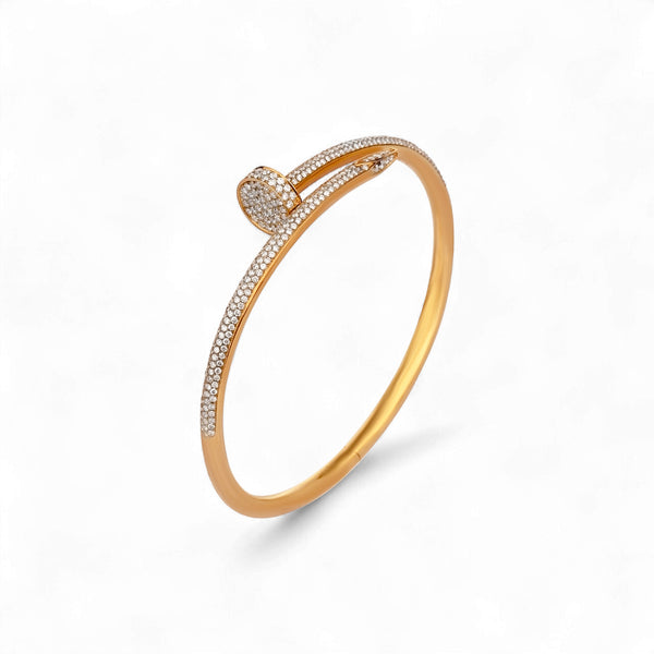 Pave Nail Cuff Natural Diamond Bracelet in 18KT Gold Item | Buy Pave Nail Cuff Natural Diamond Bracelet in 18KT Gold | SPOP Enterprise Global