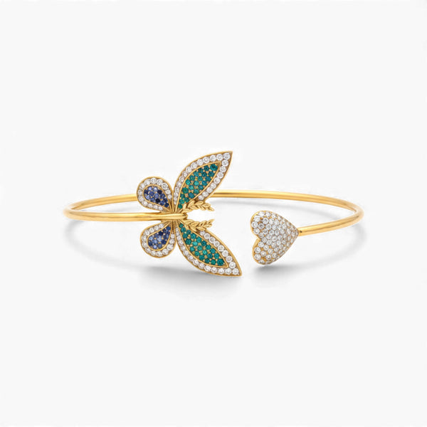 Item | Buy Elaris Bloom Lab Grown Diamond Bangle in 18KT Gold | SPOP Enterprise Global