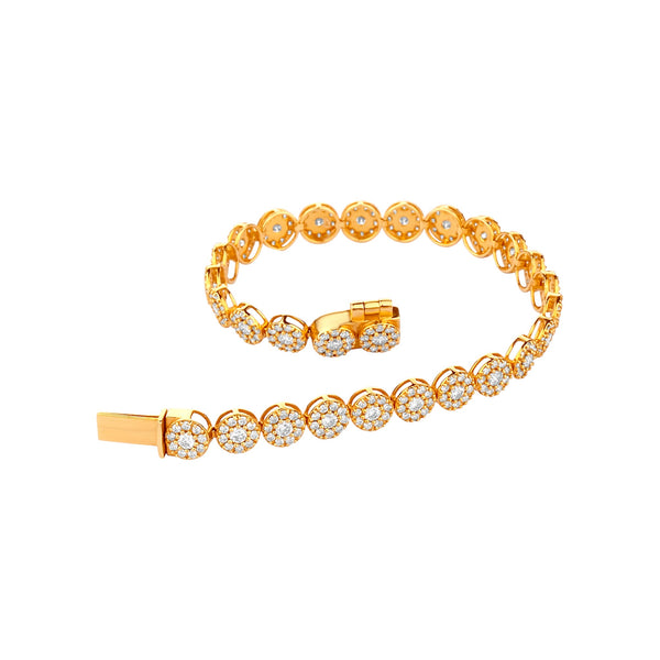 Eros Round Natural Diamond Bracelet in 18KT Gold Item | Buy Eros Round Natural Diamond Bracelet in 18KT Gold | SPOP Enterprise Global
