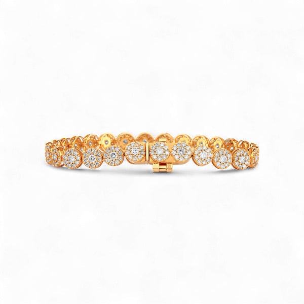 Eros Round Natural Diamond Bracelet in 18KT Gold Item | Buy Eros Round Natural Diamond Bracelet in 18KT Gold | SPOP Enterprise Global
