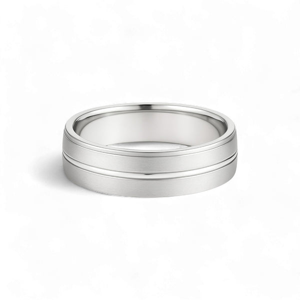 Item | Buy 6mm Midline Sandblast Band in 18KT Gold | SPOP Enterprise Global