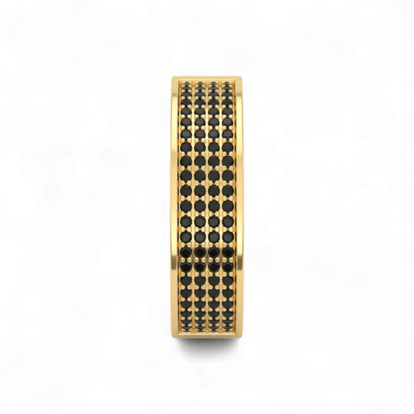 Item | Buy 5MM Pave Black Diamond Band in 14KT Gold | SPOP Enterprise Global