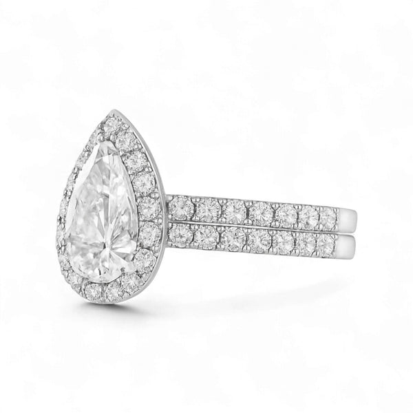 Item | Buy Ola Pear Cut Moissanite Bride Set in 925 Sterling Silver | SPOP Enterprise Global