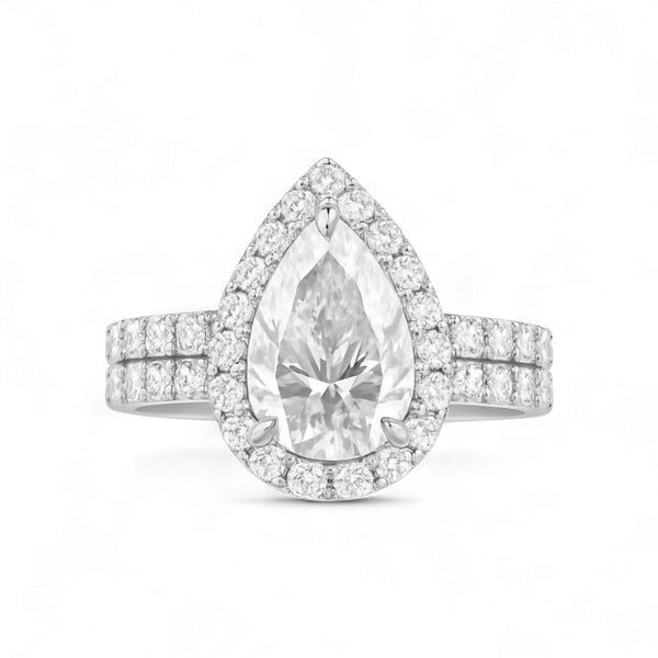 Item | Buy Ola Pear Cut Moissanite Bride Set in 925 Sterling Silver | SPOP Enterprise Global