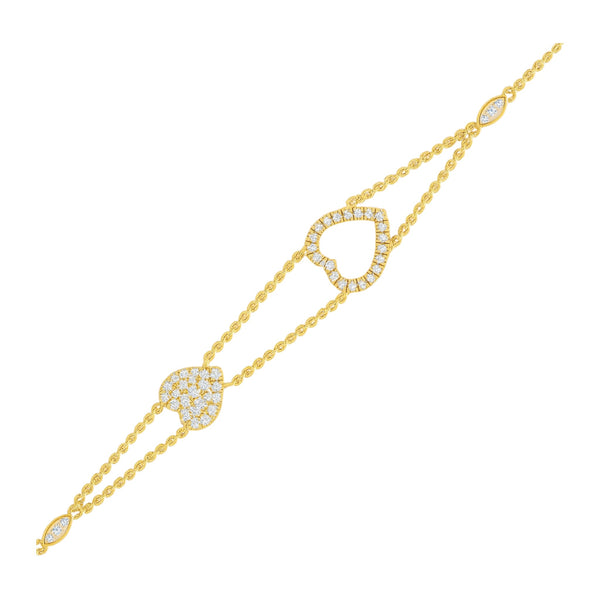 Item | Buy Velar Heart Shape Diamond Cluster Bracelet in 18KT Gold | SPOP Enterprise Global